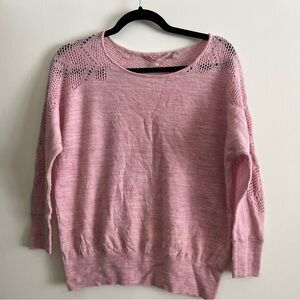 Anthropologie Knitted & Knotted pink sweater